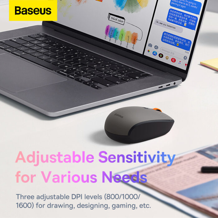 Baseus F01A Creator Wireless Mouse Frosted Gray – B01055502833-00 - Image 7