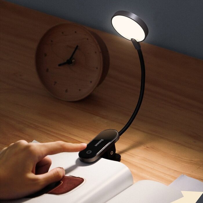 Baseus Comfort Reading Mini Clip Lamp Dark Gray – DGRAD-0G - Image 3